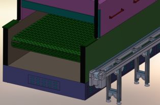 机械模组转移方案 隧道炉至传送带的高效对接设计